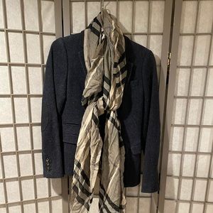 Black, beige and grey Burberry Scarf